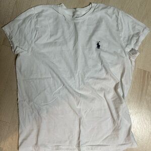 Polo by Ralph Lauren White Crew Neck Tee with Navy Pony